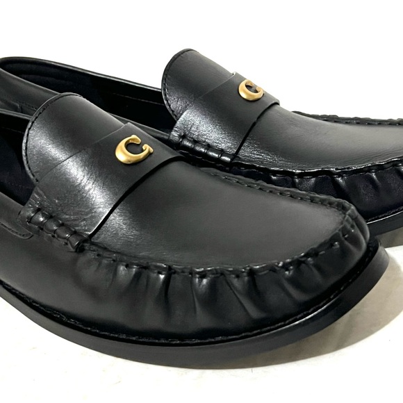 Coach Jolene Black Leather Loafer Shoe Size 11 - Picture 9 of 14